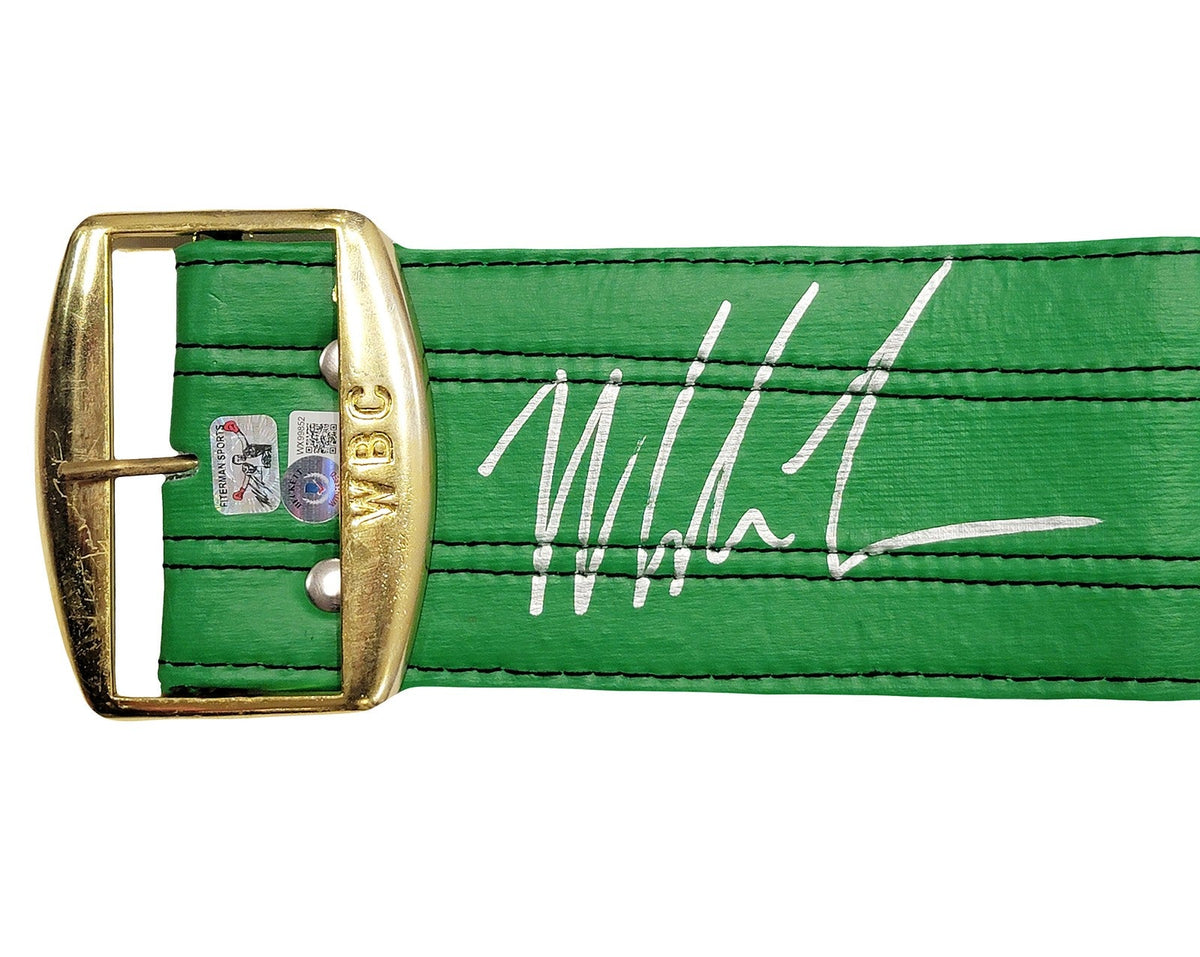 Mike Tyson Signed Green WBC World Championship Belt Beckett Wit