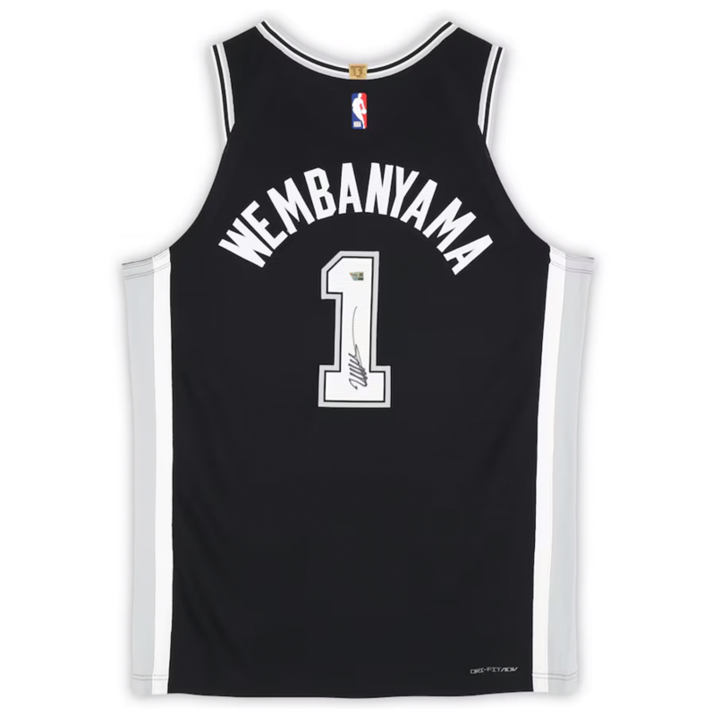 Victor Wembanyama Autographed Spurs Authentic Black Icon Ed. Jersey Fanatics