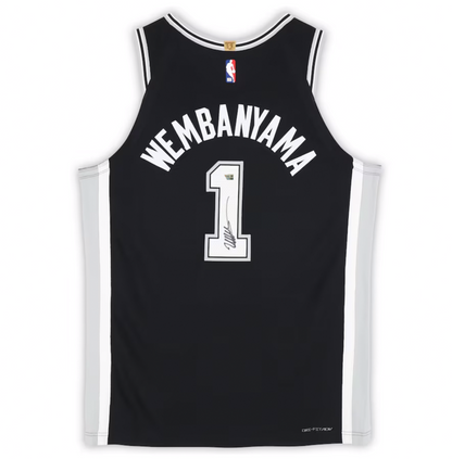 Victor Wembanyama Autographed Spurs Authentic Black Icon Ed. Jersey Fanatics