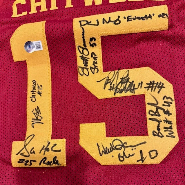 Hoosiers Signed Chitwood Jersey 1986 Movie / Signed by 7 Cast Members/Beckett QR