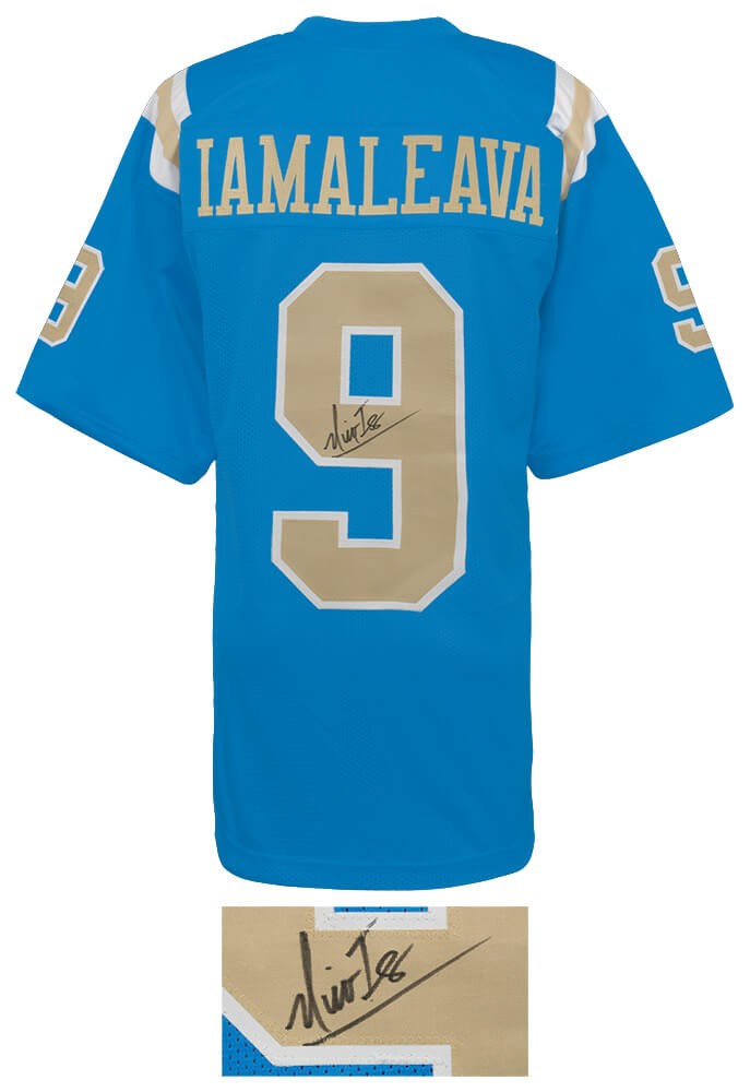Nico Iamaleava Signed Blue Custom College Football Jersey - (SCHWARTZ COA)
