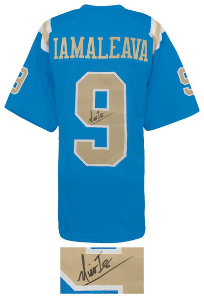 Nico Iamaleava Signed Blue Custom College Football Jersey - (SCHWARTZ COA)