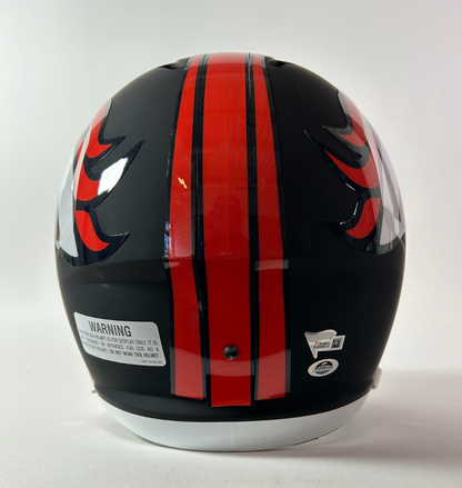 Peyton Manning Autographed Black Matte Full Size Replica Helmet Fanatics COA