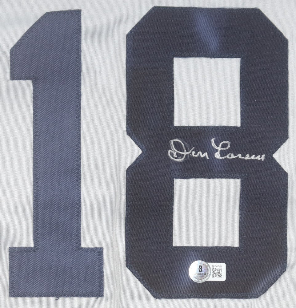 Don Larsen Signed Yankees Jersey (Beckett)Pitched Perfect Game 1956 World Series