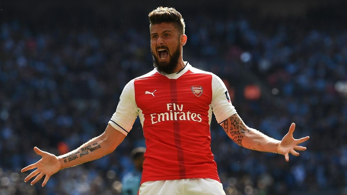 Olivier Giroud Signed Arsenal Football Club Jersey (Beckett) Striker/ France