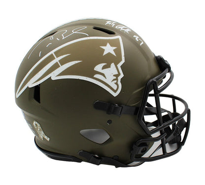 Tom Brady & Rob Gronkowski Signed New England Patriots Speed Auth STS NFL Helmet