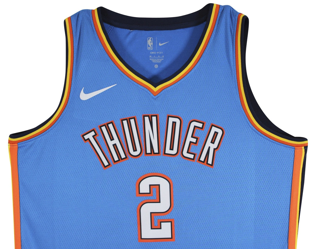 Thunder Shai Gilgeous-Alexander Signed Blue Nike Icon Ed. Jersey JSA #CA49718