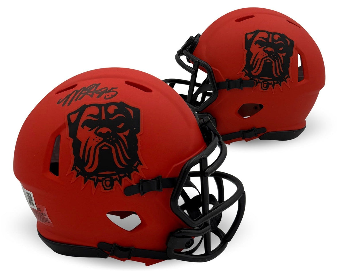 Myles Garrett Autographed Cleveland Browns Football Rave Mini Helmet Beckett
