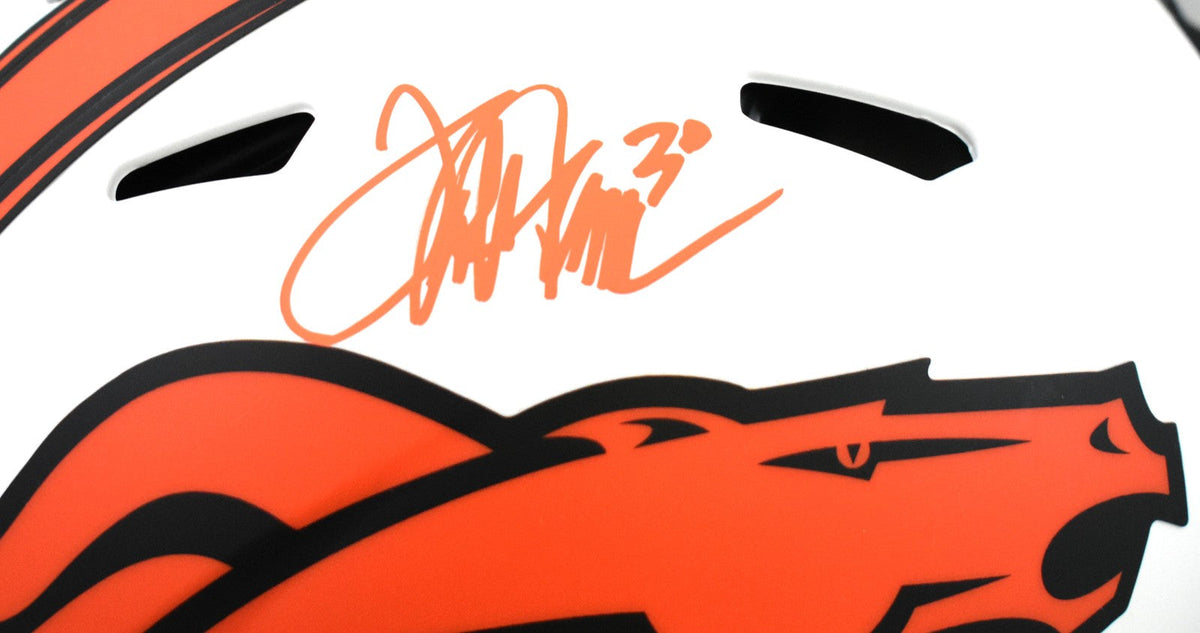 Terrell Davis Signed Denver Broncos F/S Lunar Authentic Helmet - Beckett W Holo