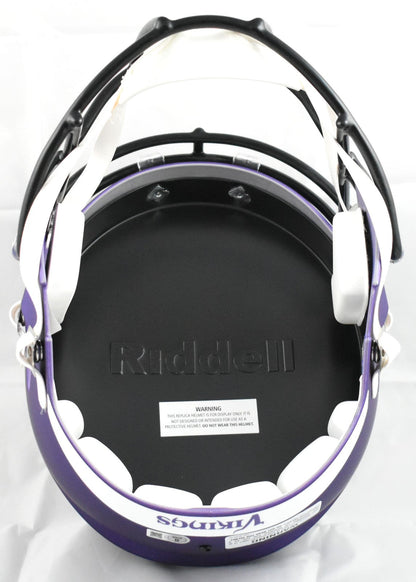 Randy Moss Autographed Minnesota Vikings F/S Speed Helmet Beckett W Holo *Yellow