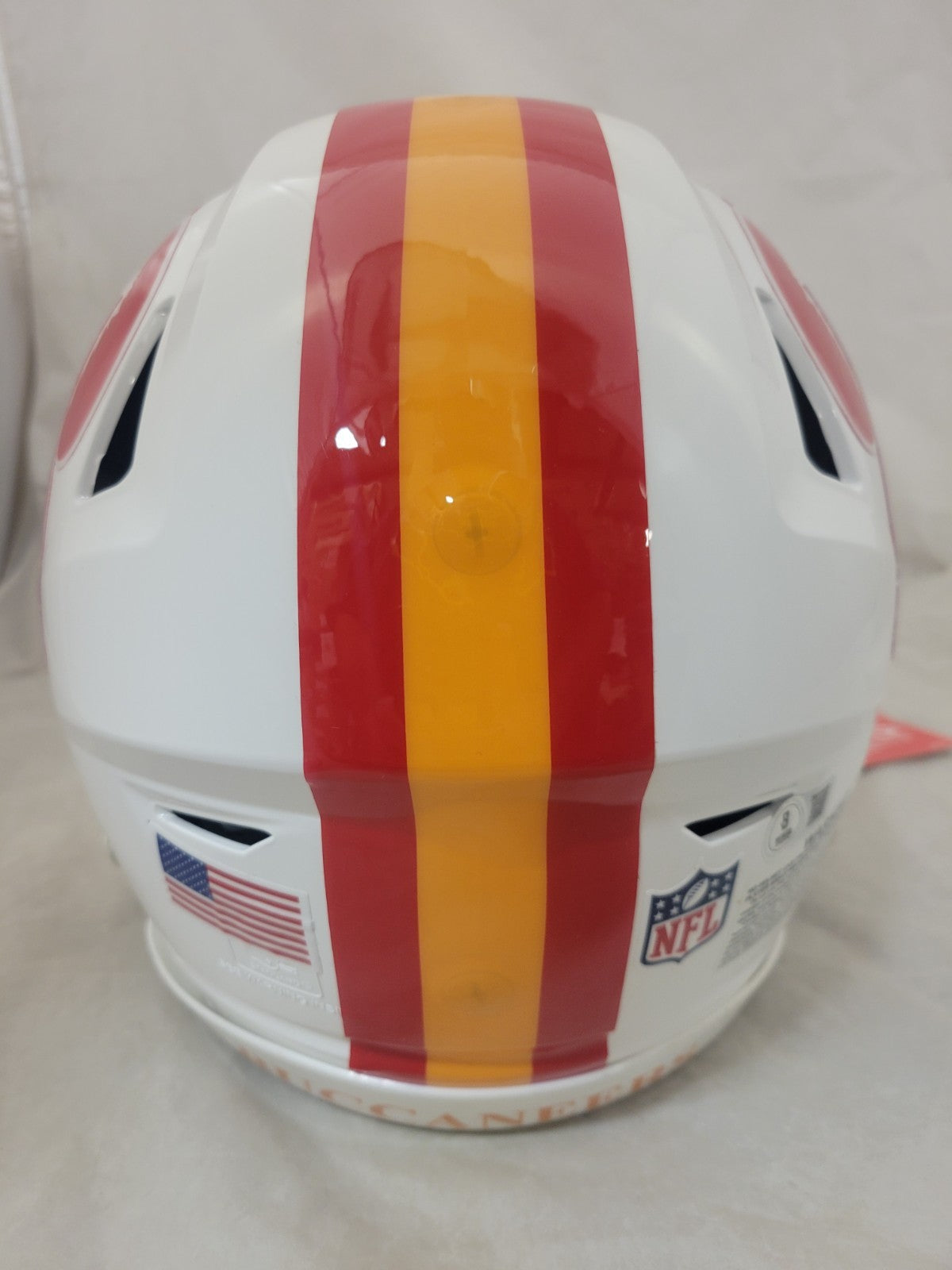 MIKE EVANS "SB CHAMPS" SIGNED TB BUCCANEERS THROWBACK SPEEDFLEX HELMET BECKETT