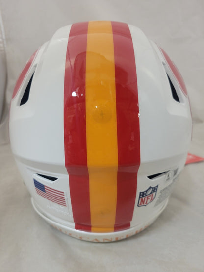 MIKE EVANS "SB CHAMPS" SIGNED TB BUCCANEERS THROWBACK SPEEDFLEX HELMET BECKETT