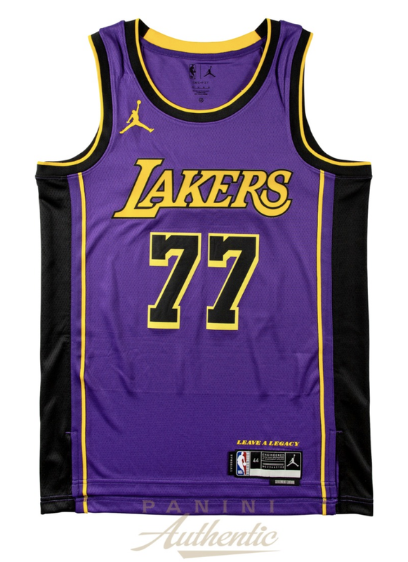 Luka Doncic Autographed Los Angeles Lakers Purple Nike Swingman Jersey Panini