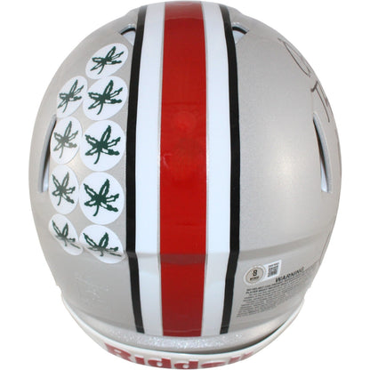Jack Sawyer Signed Ohio State Buckeyes Pro Helmet Ohio vs World Beckett W 53156
