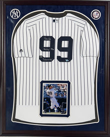 Aaron Judge Signed Framed Jersey Yankees /99 Judgement All Rise Auto Fanatics