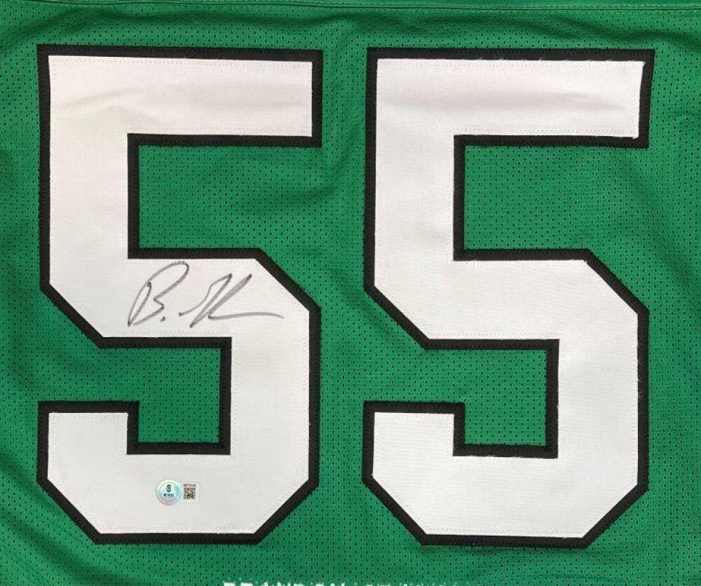 Brandon Graham Signed Philadelphia Eagles Career Stat Green Jersey Beckett