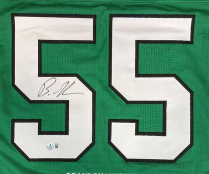 Brandon Graham Signed Philadelphia Eagles Career Stat Green Jersey Beckett