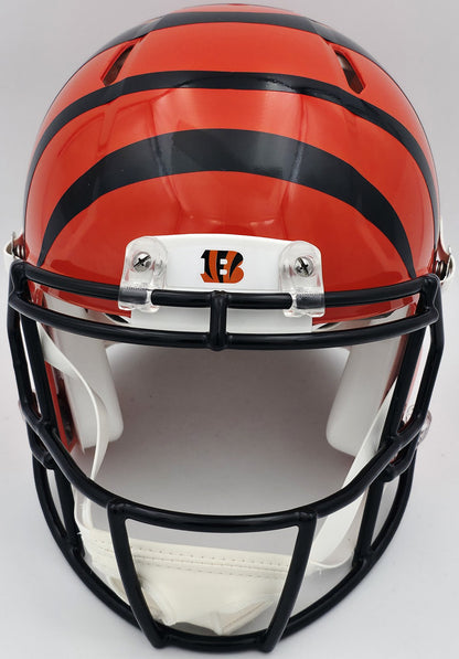 Ja'Marr Chase Signed Bengals Orange Full Size Authentic Speed Helmet Beckett Wit