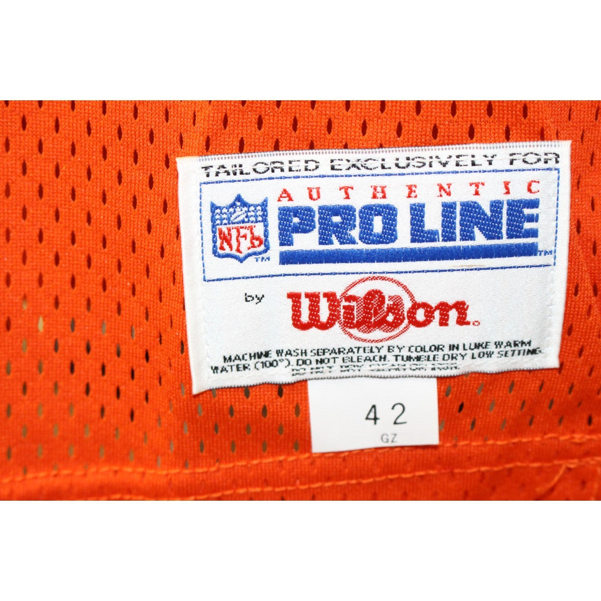 Randy Gradishar Autographed Denver Broncos Wilson 42 Orange Jersey Beckett 52848