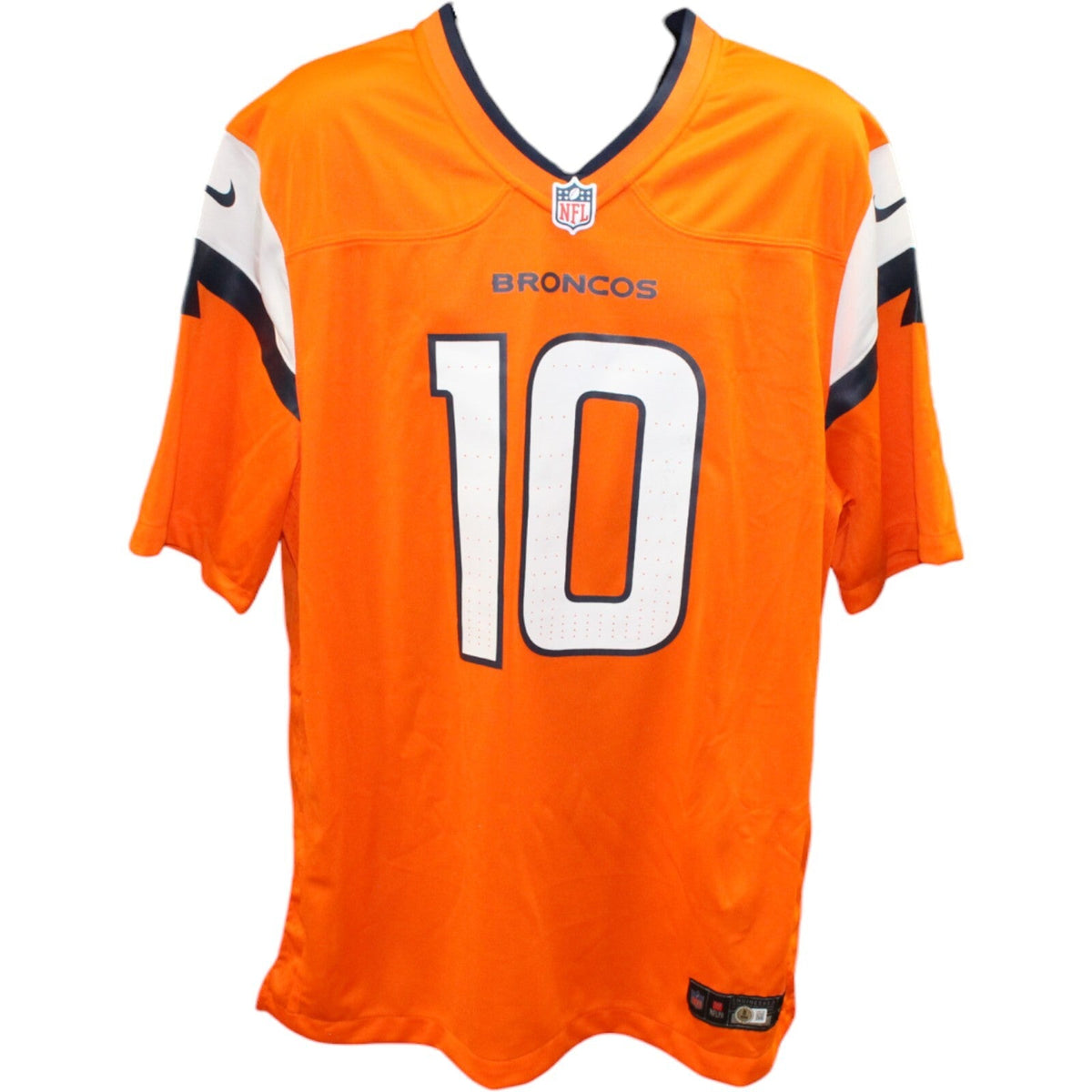 Bo Nix Autographed/Signed Denver Broncos Orange Nike Jersey sz XL Beckett 47529