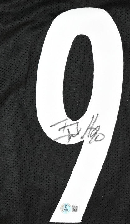 T.J. Watt Autographed Black Pro Style Jersey - Beckett W Hologram *Black