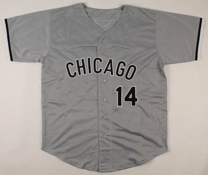 Paul Konerko Chicago White Sox Signed Career Highlight Stat Gray Jersey /JSA COA