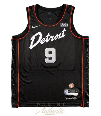 Ausar Thompson Autographed Detroit Pistons City Edition Swingman Jersey Panini