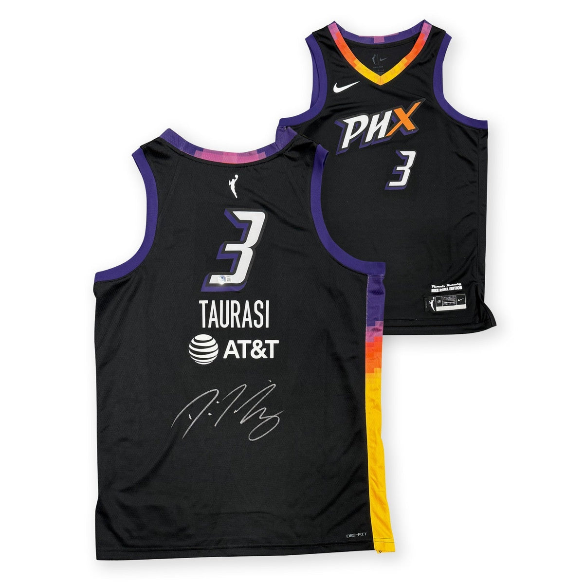 Diana Taurasi Autographed Phoenix Mercury Signed Nike Black Rebel Jersey Beckett