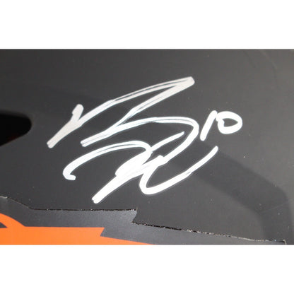 Bo Nix Autographed Denver Broncos F/S Eclipse Helmet Beckett Witness 51398