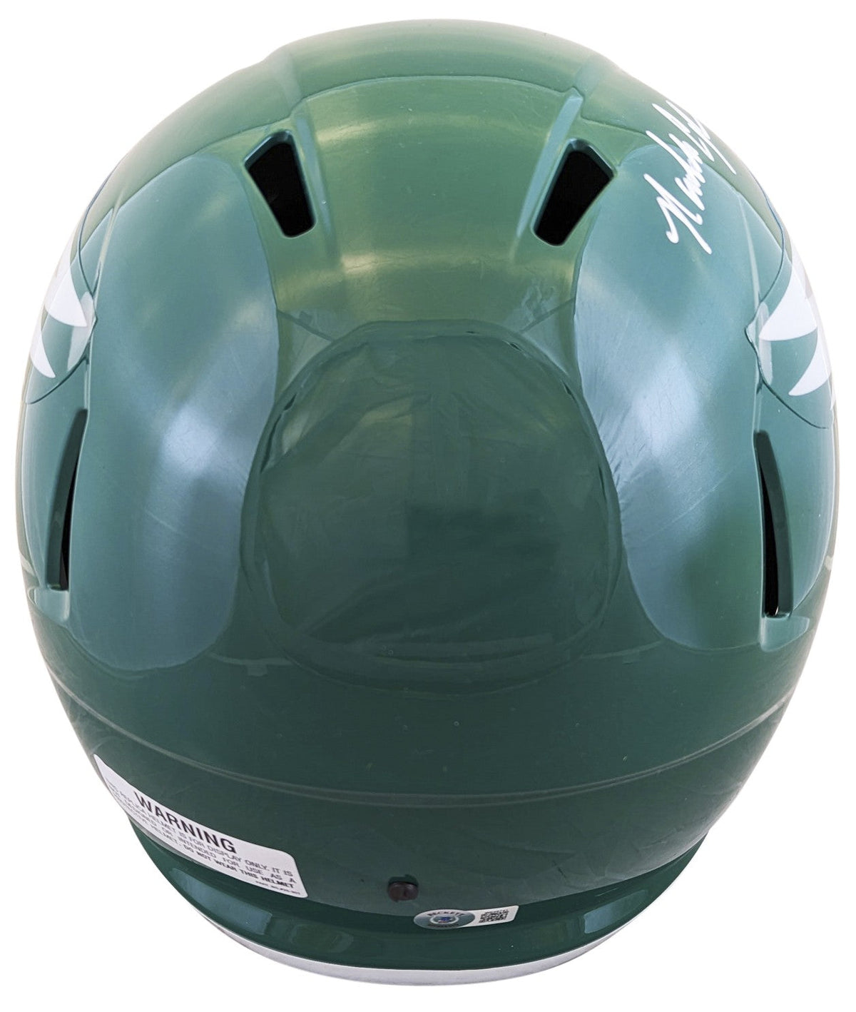 Eagles Randall Cunningham Signed 1974-95 TB F/S Speed Rep Helmet W/ Case BAS Wit