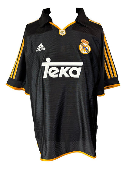 Luis Figo Signed Real Madrid Black Adidas Soccer Jersey BAS 58440