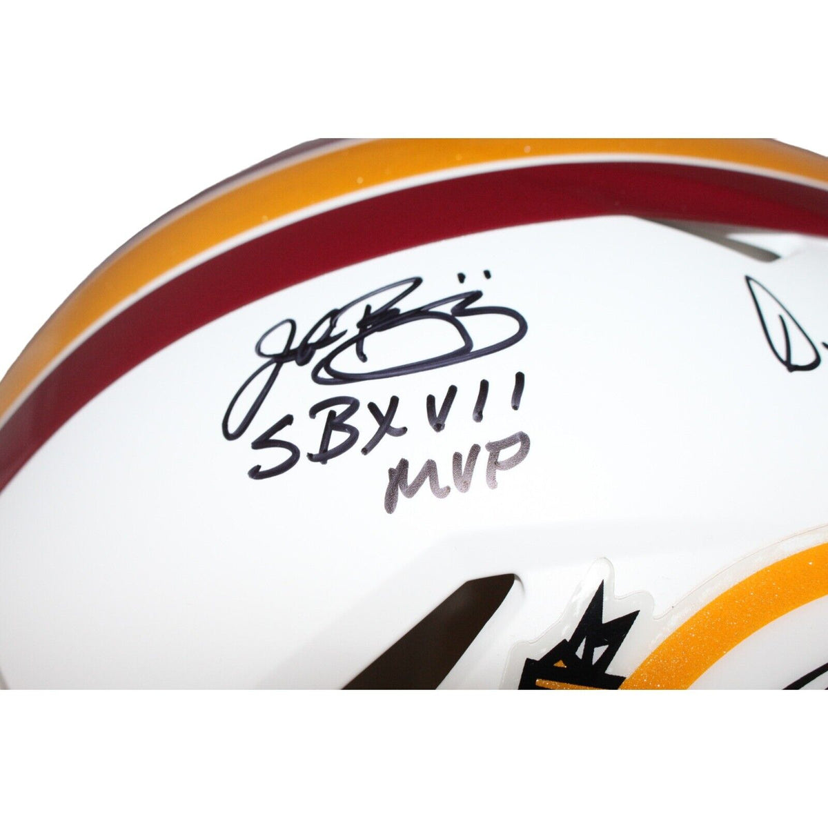 Joe Theismann Mark Rypien Doug Williams FLT White Pro Helmet BAS 42244