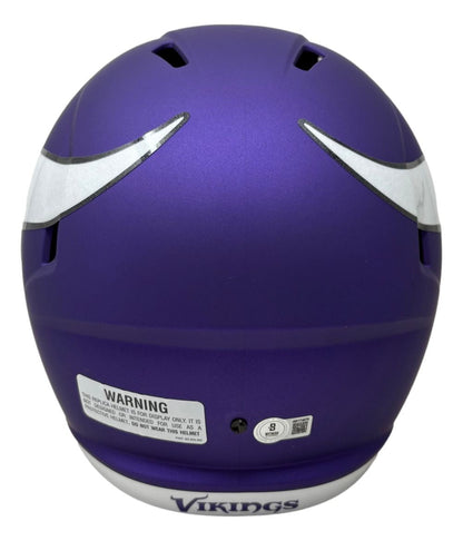 Justin Jefferson Signed Minnesota Vikings Full Size Replica Speed Helmet BAS