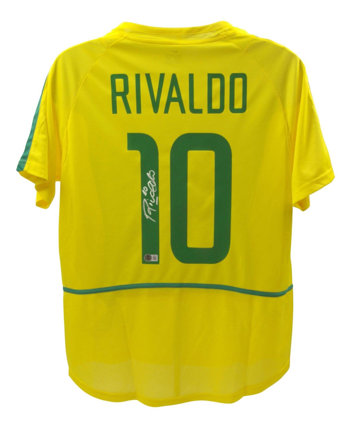 Rivaldo Signed Brazil National Team Jersey (Beckett) 2002 World Cup Champion