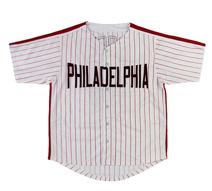Pete Rose Signed Philadelphia Custom Pinstripe Jersey