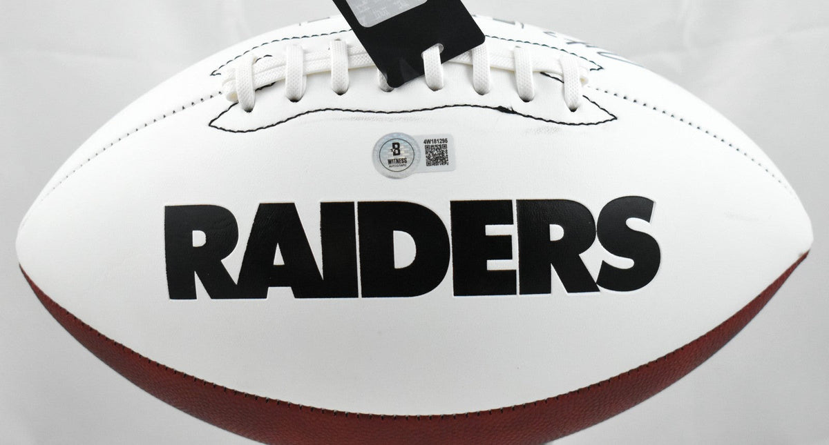 Ashton Jeanty Autographed Las Vegas Raiders Logo Football - Beckett W Hologram