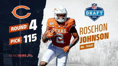 Roschon Johnson Signed Texas Longhorns Jersey (Beckett) Chicago Bears R.B.