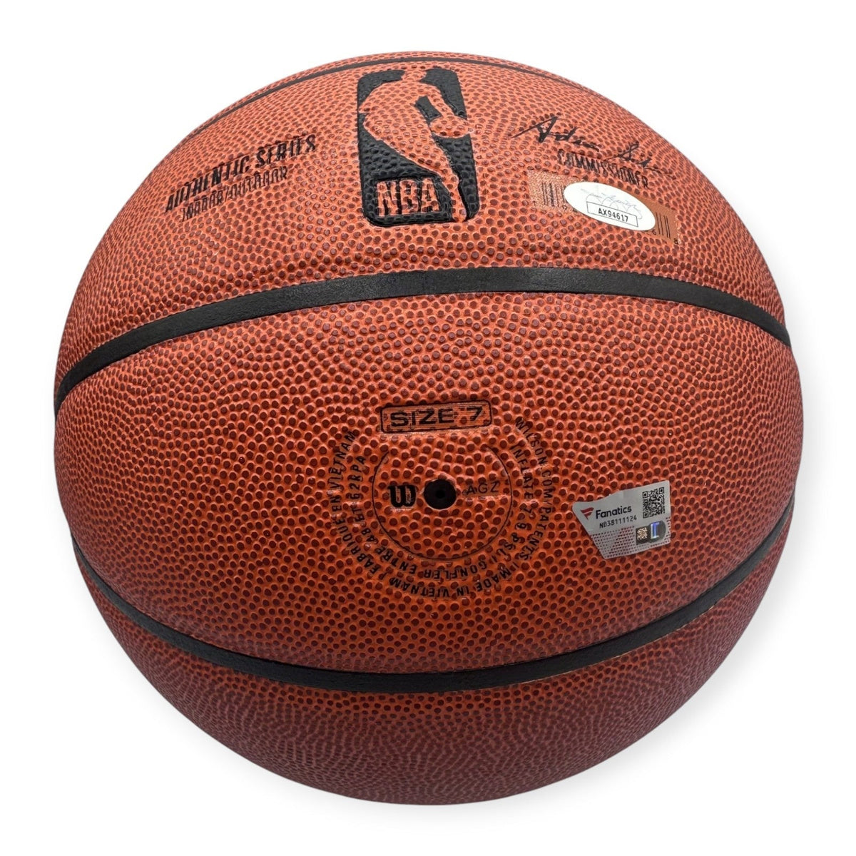 Jayson Tatum, White & Holiday Autographed Basketball 2024 Olympic Gold Inscribed