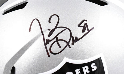 Tim Brown Autographed Raiders F/S Speed Helmet - Fanatics *Black