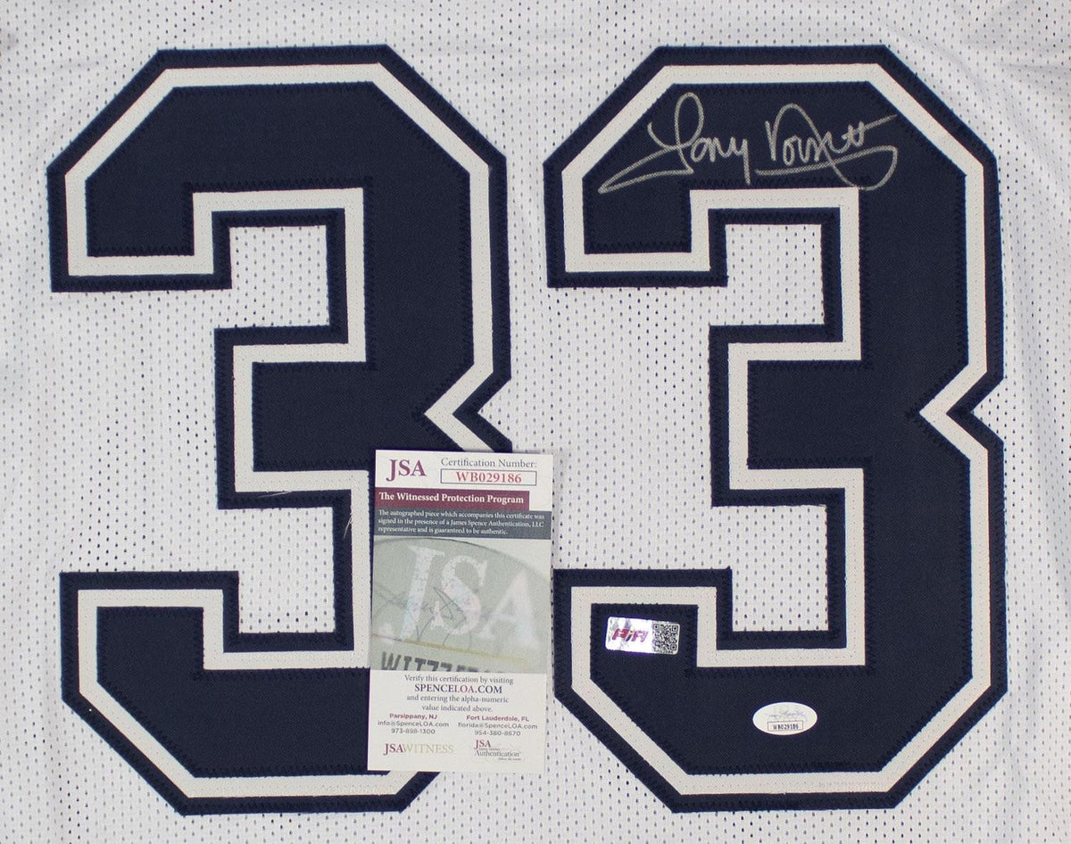 Tony Dorsett Signed Dallas Cowboys Throwback Jersey (JSA COA) 4xPro Bowl R.B.