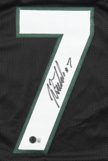 Justin Fields Signed New York Jets Dark Green Jersey (Beckett) Ex-Ohio State QB