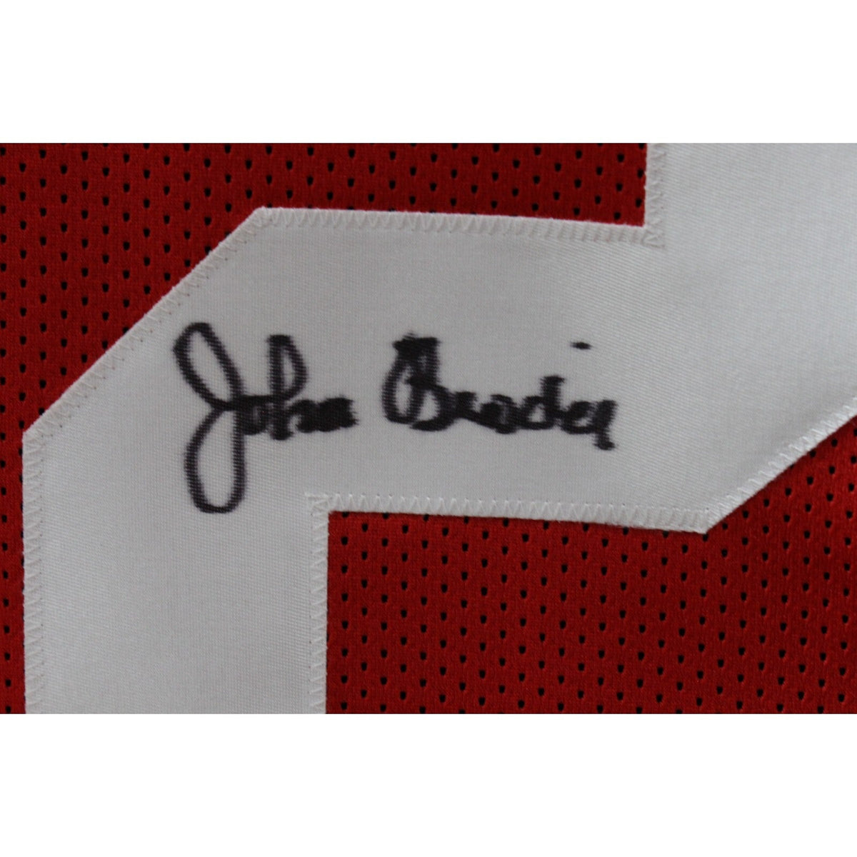 John Brodie Autographed/Signed Pro Style Red size XL Jersey JSA 44091