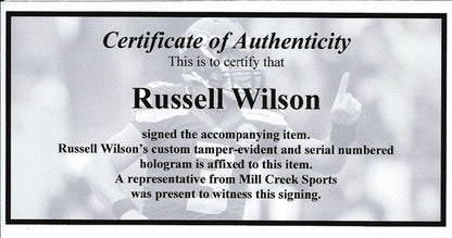 Russell Wilson Autographed Signed Framed 16x20 Photo Seattle Seahawks RW Holo