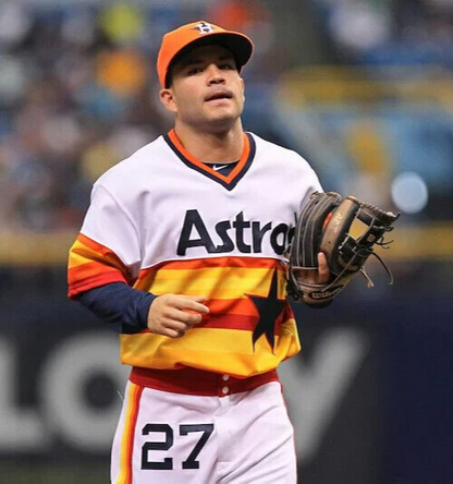 Jose Altuve Signed Houston Astros MLB Throwback Jersey (JSA COA) 2017 A.L. MVP