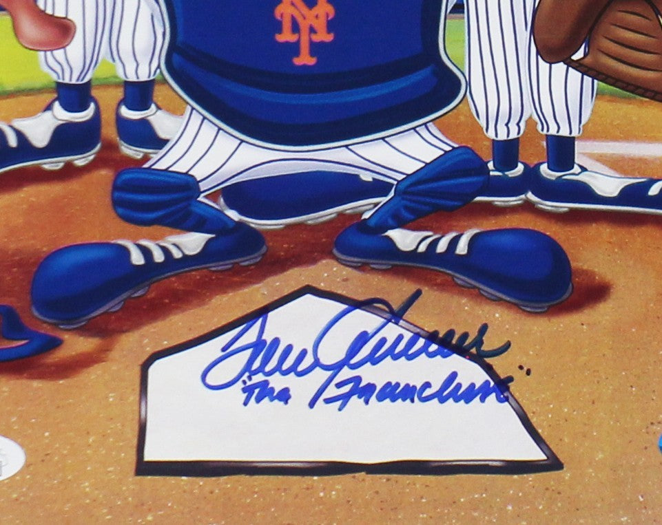 Tom Seaver Signed Cincinnati Reds Unframed Looney Tunes MLB Photo - Franchise