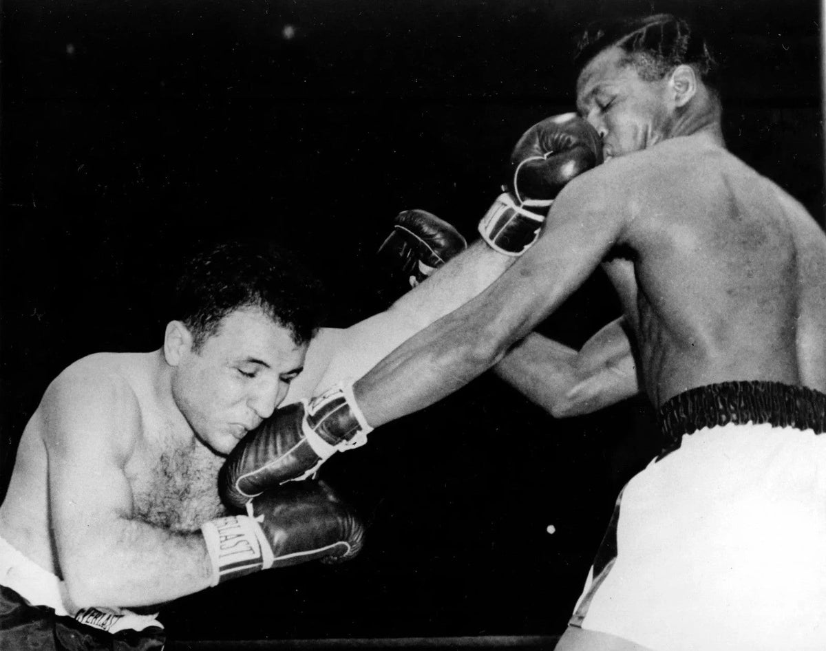 Jake LaMotta Signed Everlast Boxing Glove Inscribed "Raging Bull" (Steiner Holo)