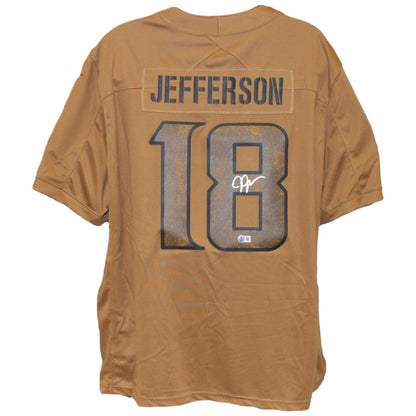 Justin Jefferson Autographed Minnesota Vikings Nike 3XL STS Jersey Beckett 52904