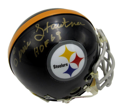 Chuck Noll/Ernie Stautner HOF Steelers Auto/Signed Mini Helmet JSA 201579