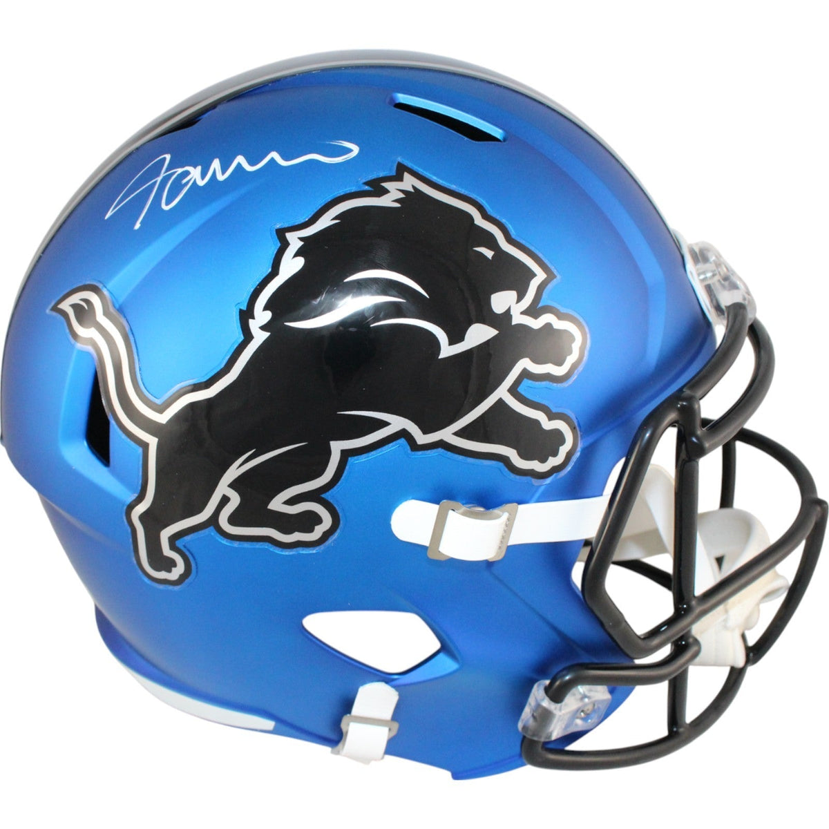 Jameson Williams Autographed Detroit Lions F/S 24 Alt Helmet Beckett 51296
