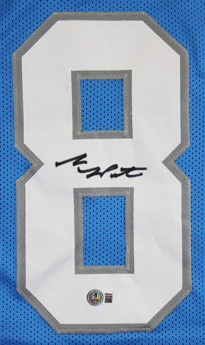 Sam Laporta Authentic Signed Blue Pro Style Framed Jersey BAS Witnessed 3